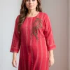 Pink Floral Embroidered Kurti