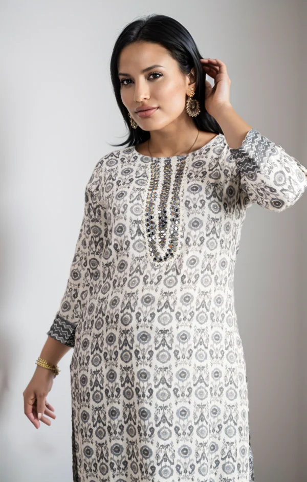 white kurti set for women