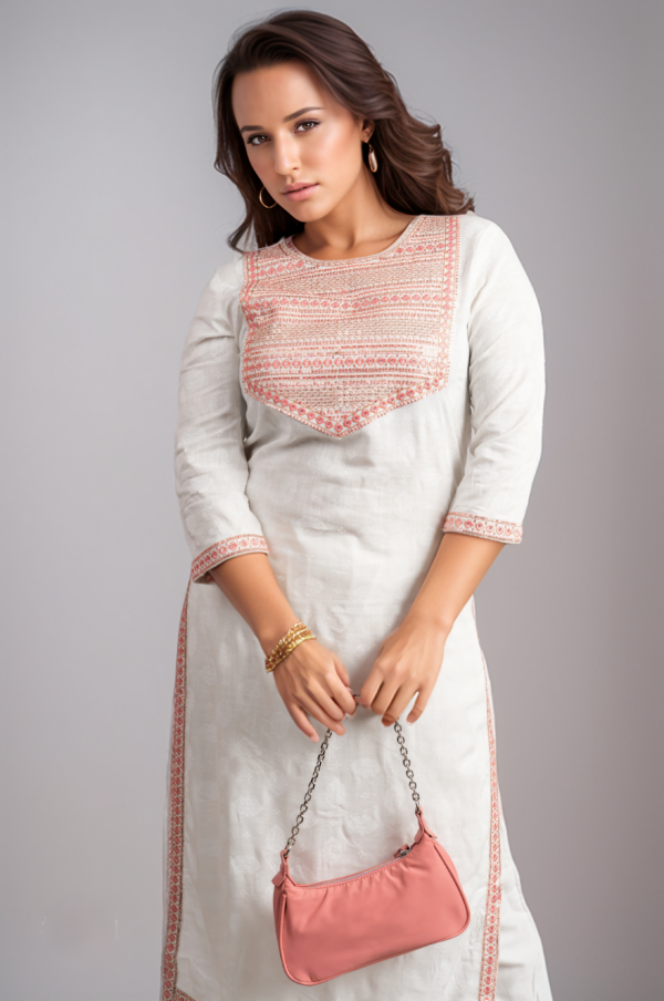 white kurti set for women