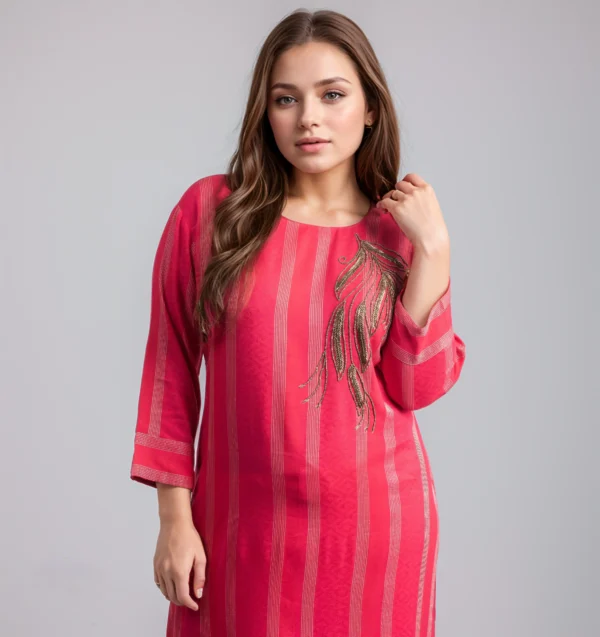 embroided yoke kurti