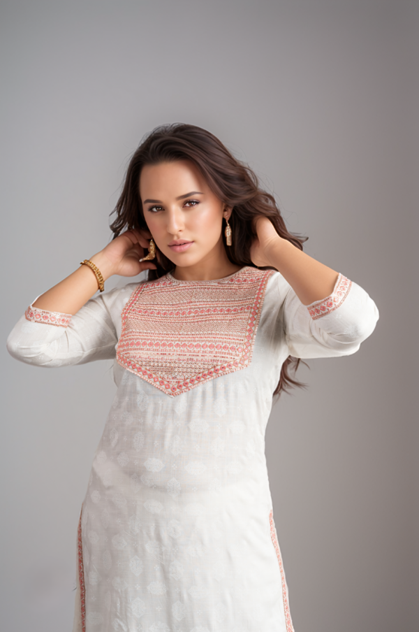 white short kurti for jeans