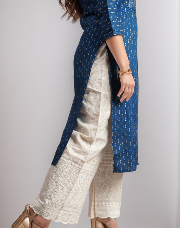 short kurti for women in blue