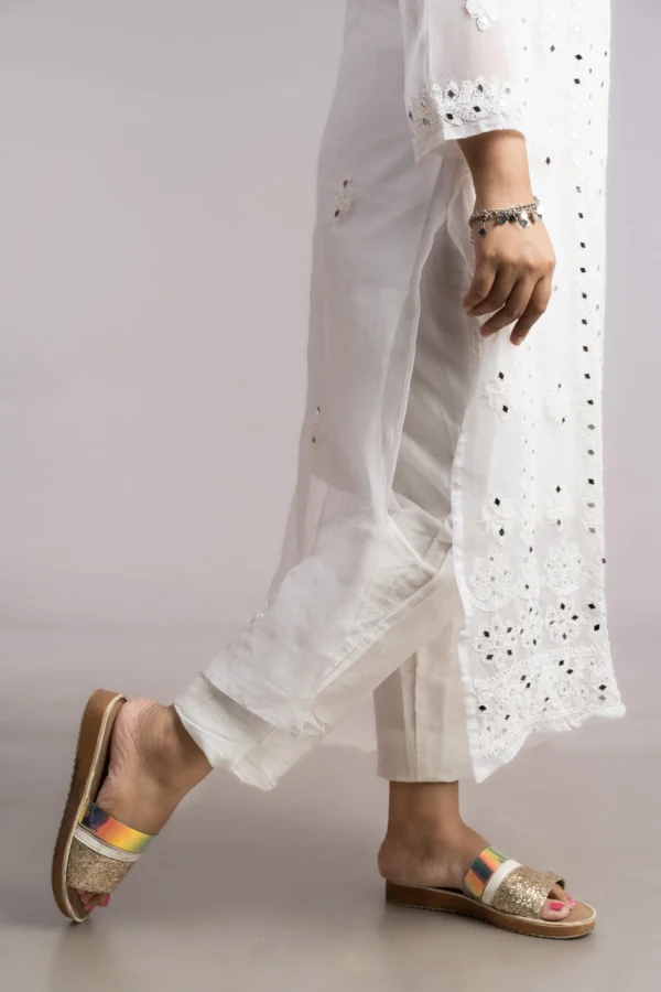 Chikankari Kurtis With Mirror Work For Women