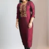 embroided yoke kurti