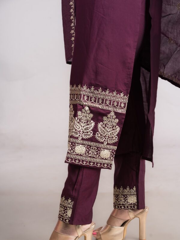 Embroidered Yoke Dupatta Set