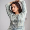 embroided yoke kurti