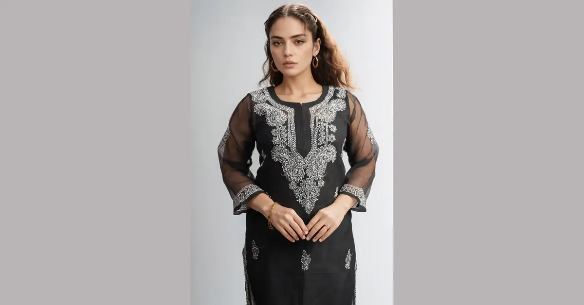 Black Short Kurti for Women