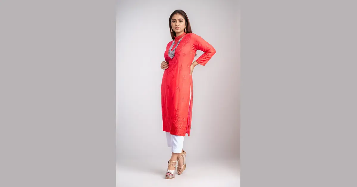 Mirror Embroidered Chikankari Kurtis